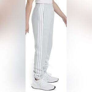 adidas Drawstring Waist Mid Rise Cuffed Fleece Jogger Pant